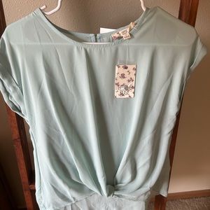Twist front blouse